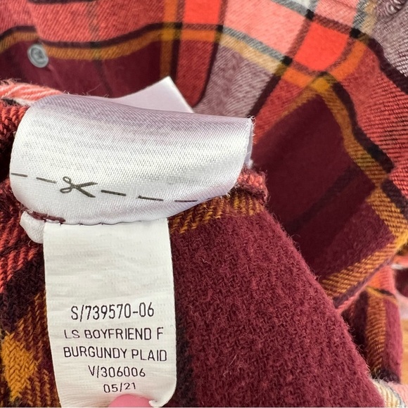 Old Navy Swiftie Evermore The Boyfriend Shirt size 2X Plaid Flannel Button Up - Picture 4 of 5